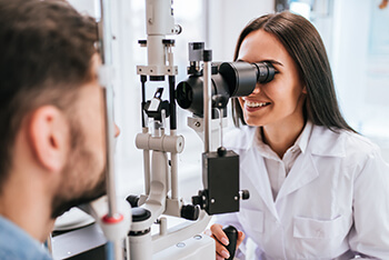 Patient Having an Eye Exam From Doctor